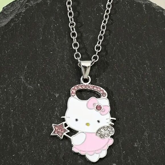 Silver & Pink Hello Kitty Necklace & Bracelet Set - Picture 7 of 7